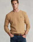 Pull torsadé Ralph Lauren marron pour homme | Georgespaul