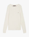 Pull torsadé Tommy Hilfiger beige | Georgespaul    