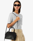 Sac femme Lacoste en cuir noir | Georgespaul       