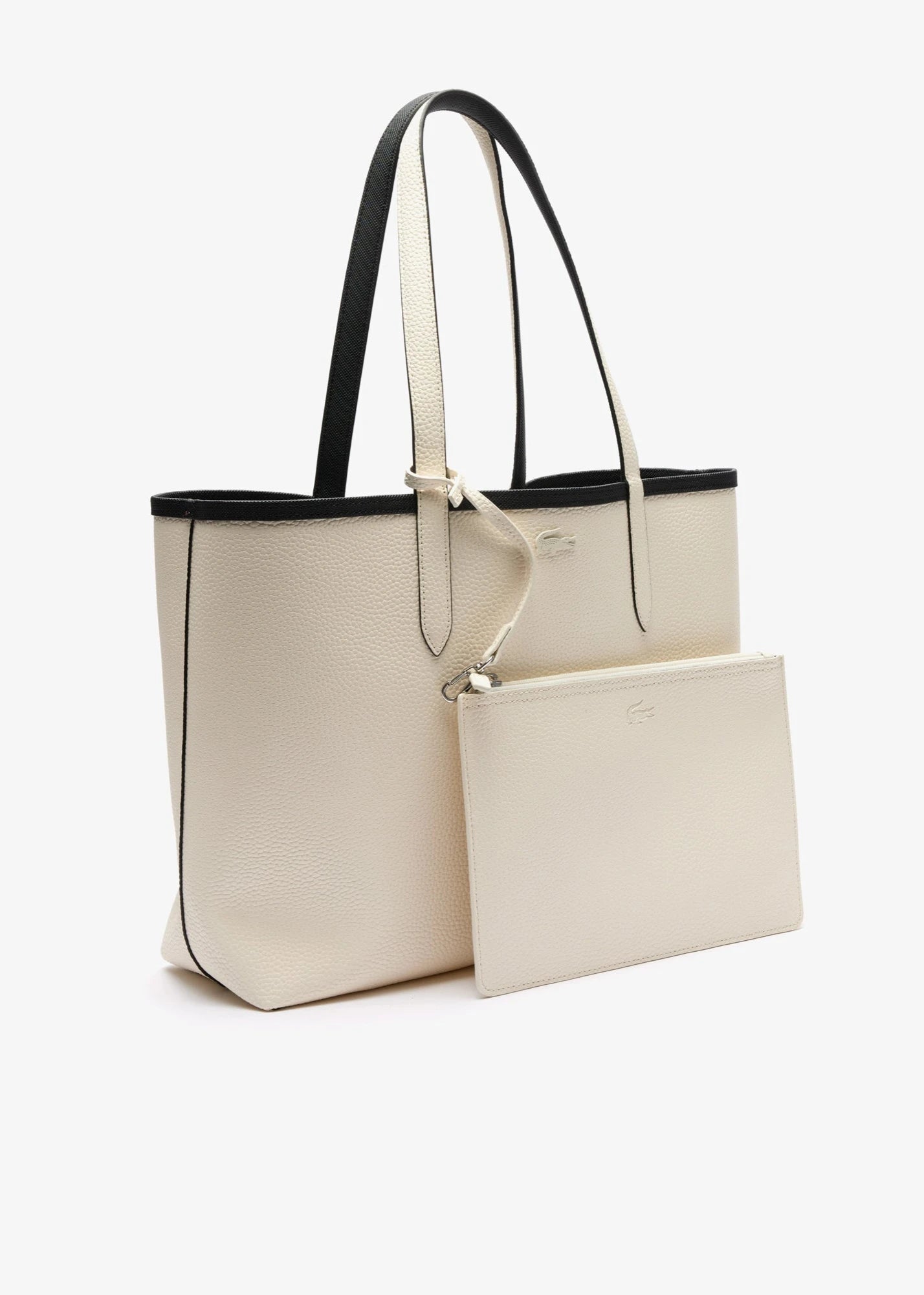 Sac cabas réversible Lacoste noir femme | Georgespaul 