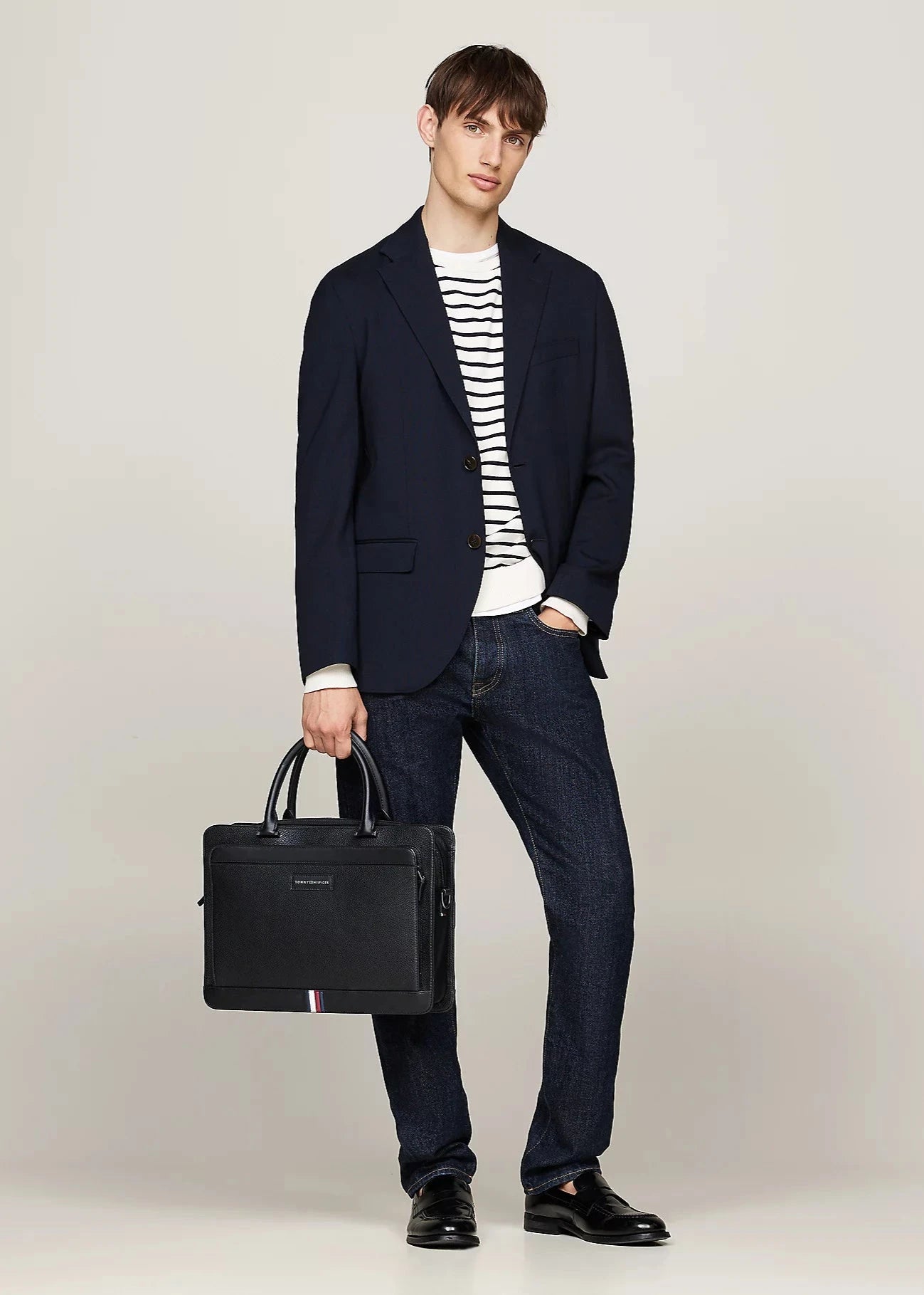 Sacoche d'ordinateur Tommy Hilfiger noire | Georgespaul 