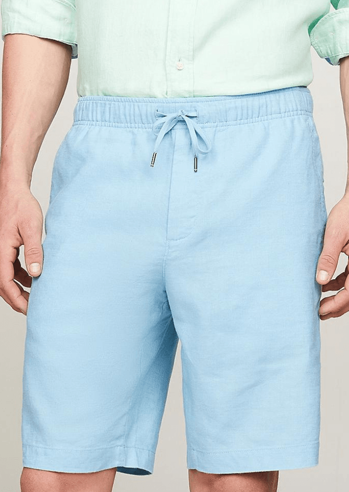 Short Tommy Hilfiger bleu en lin - Georgespaul