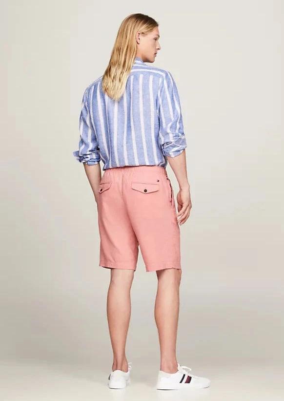 Short Tommy Hilfiger rose en lin - Georgespaul