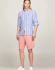 Short Tommy Hilfiger rose en lin - Georgespaul