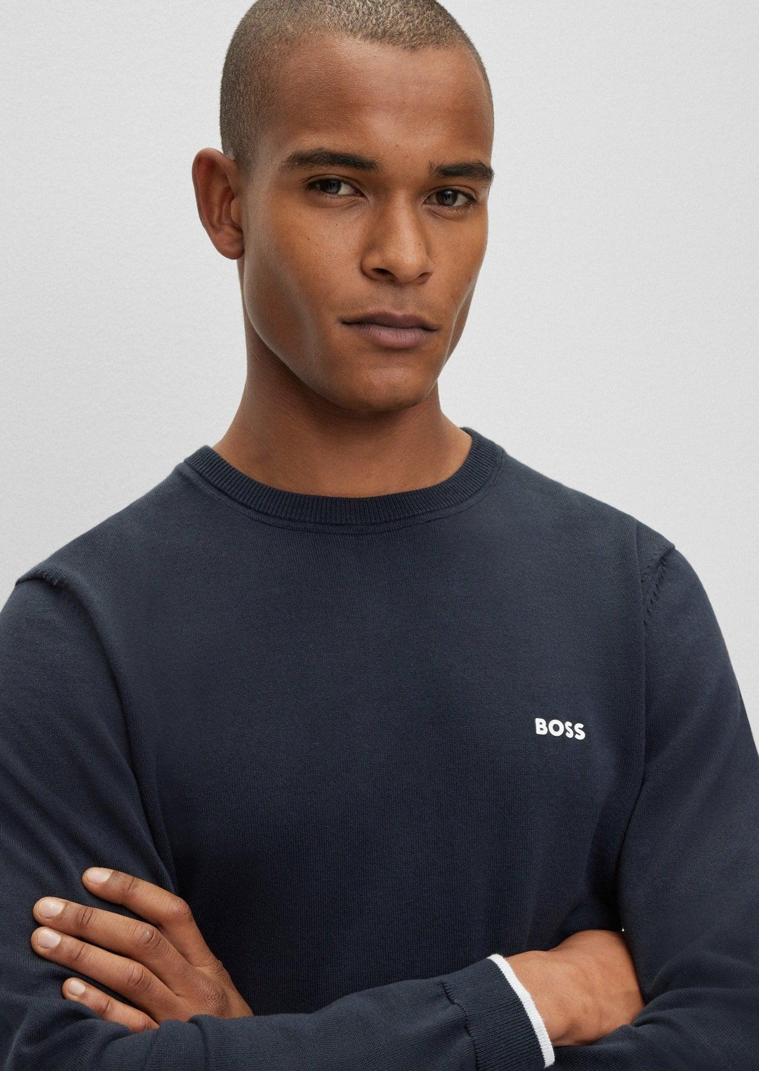 Sweat BOSS marine en coton bio - Georgespaul