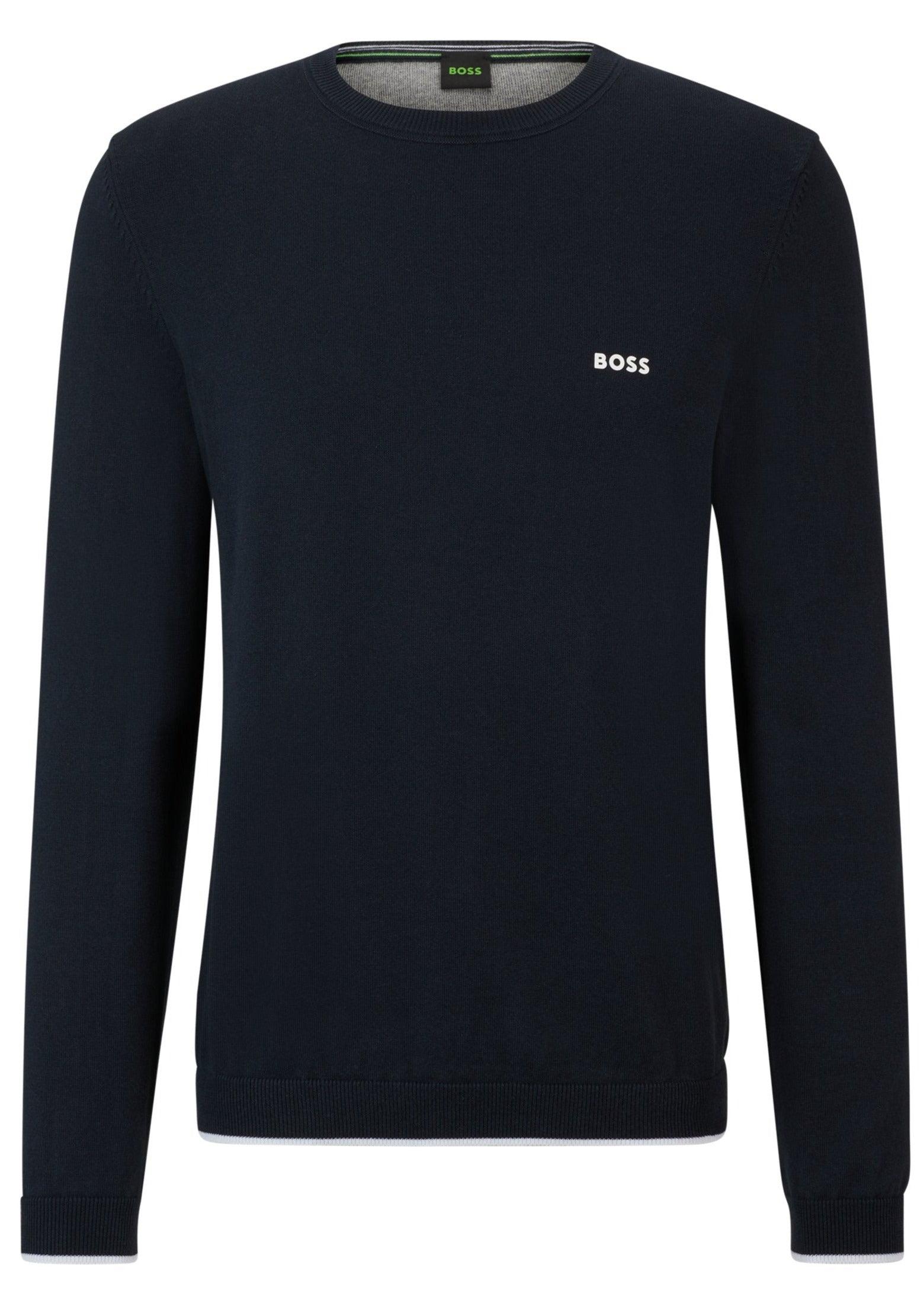 Sweat BOSS marine en coton bio - Georgespaul