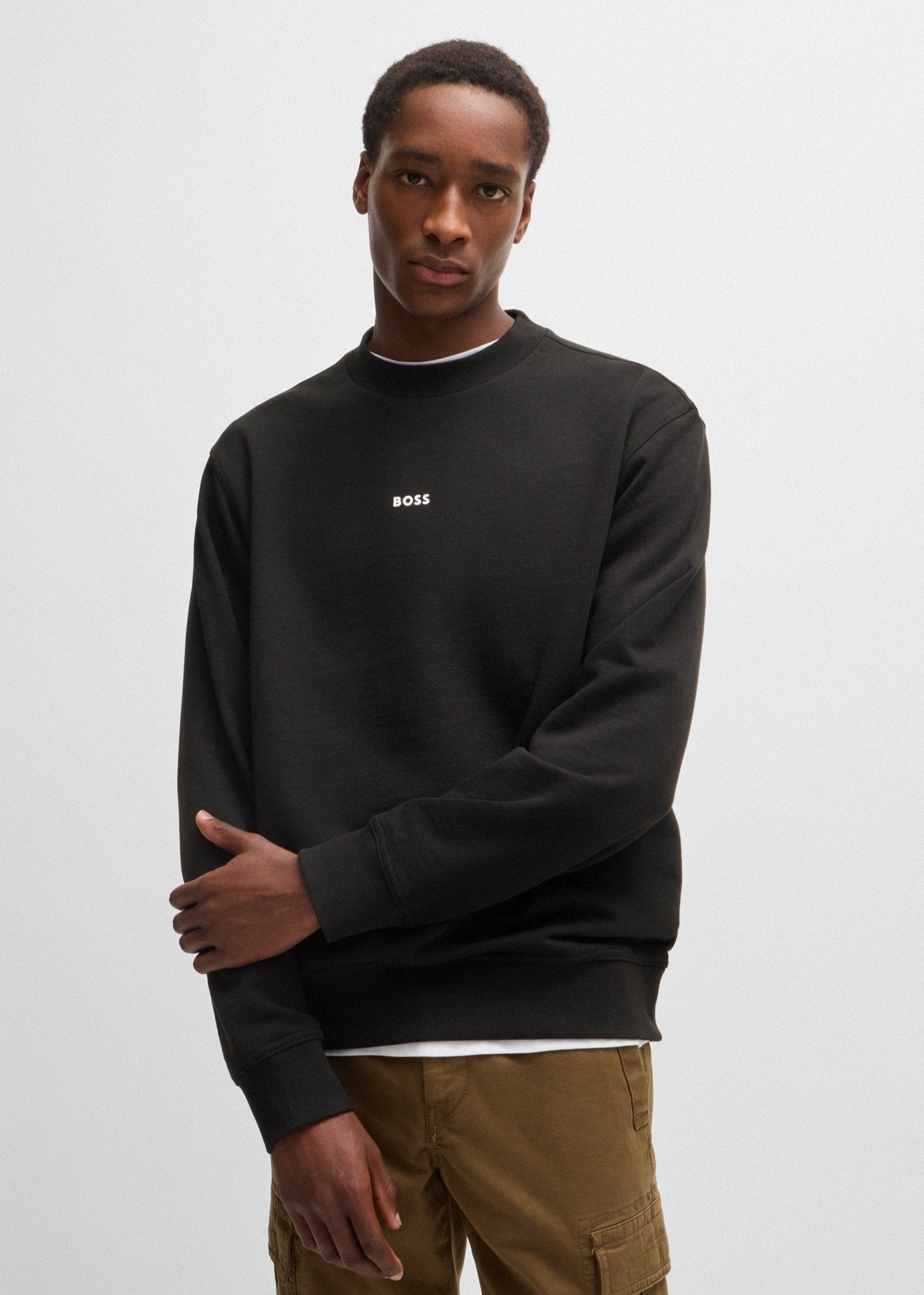 Sweat BOSS noir homme | Georgespaul                