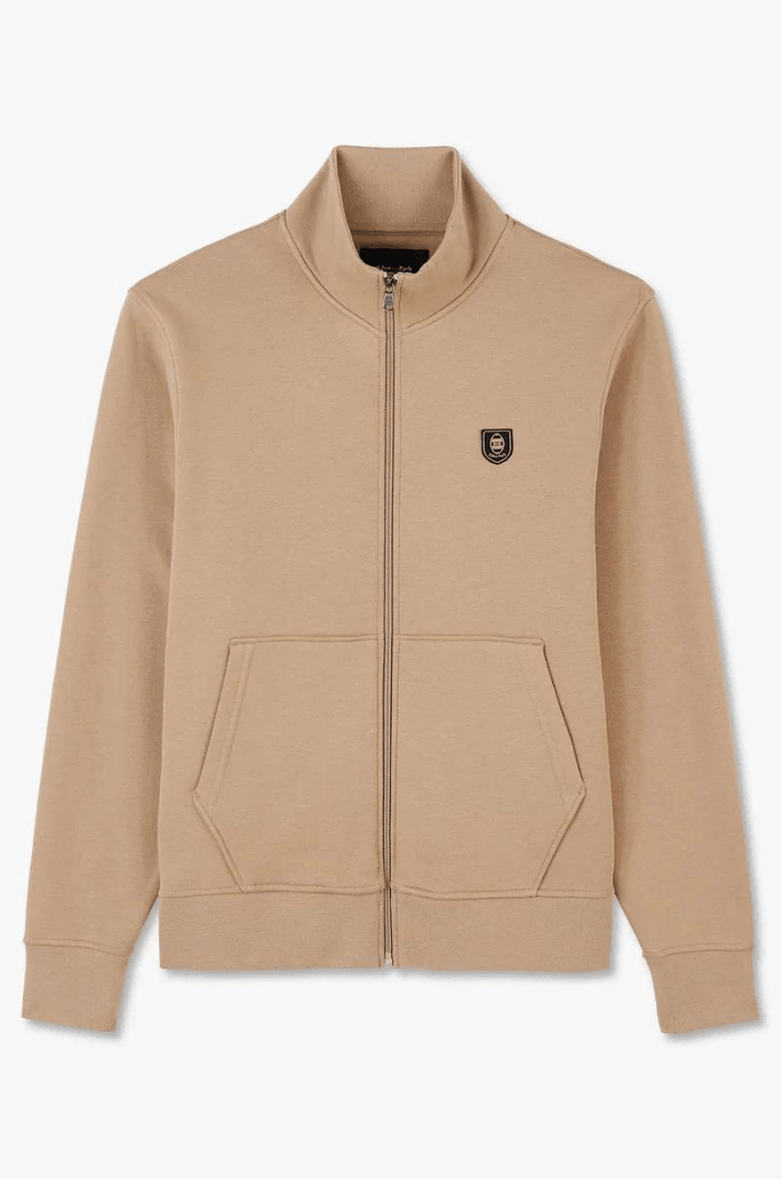 Sweat zippé col montant Eden Park beige - Georgespaul