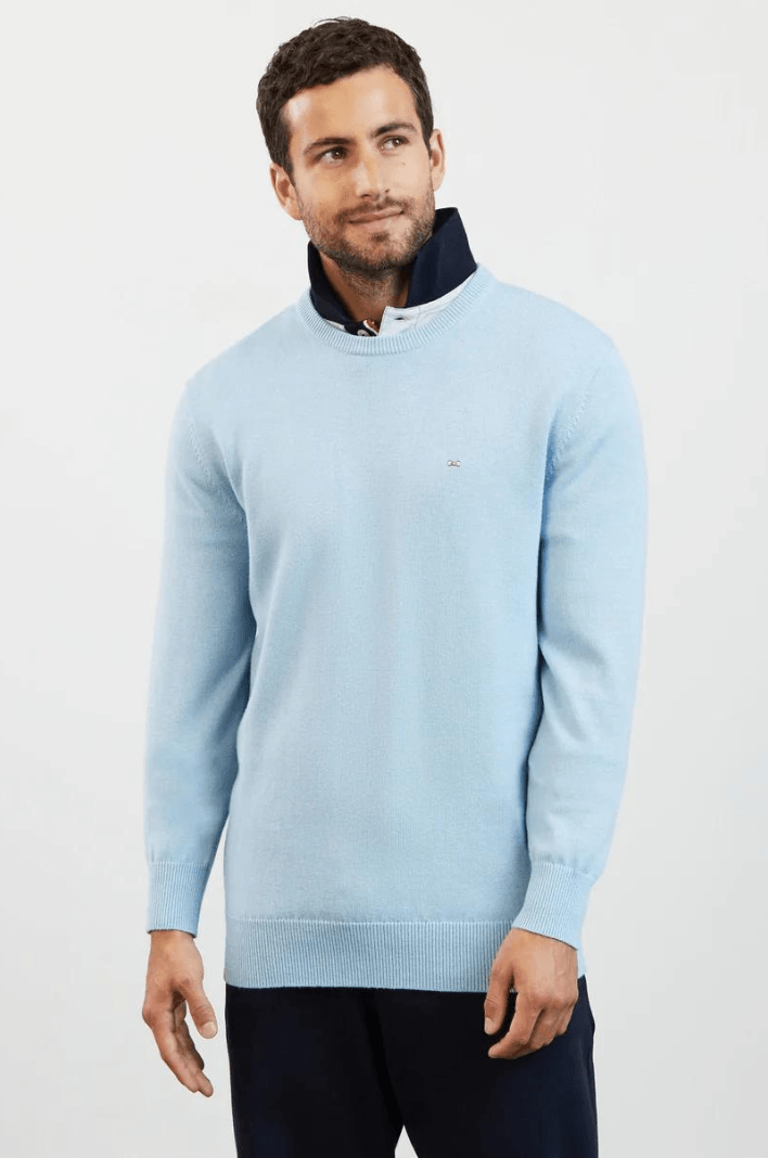 Pull Eden Park bleu en laine - Georgespaul