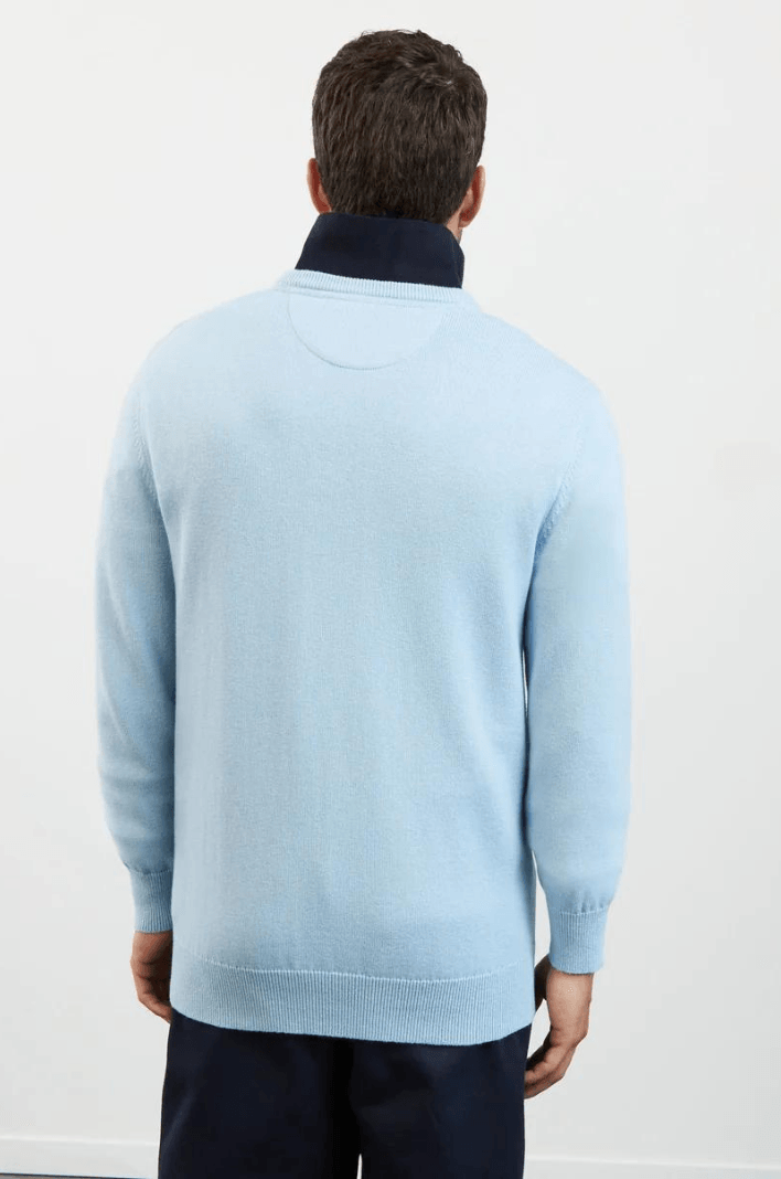 Pull Eden Park bleu en laine - Georgespaul