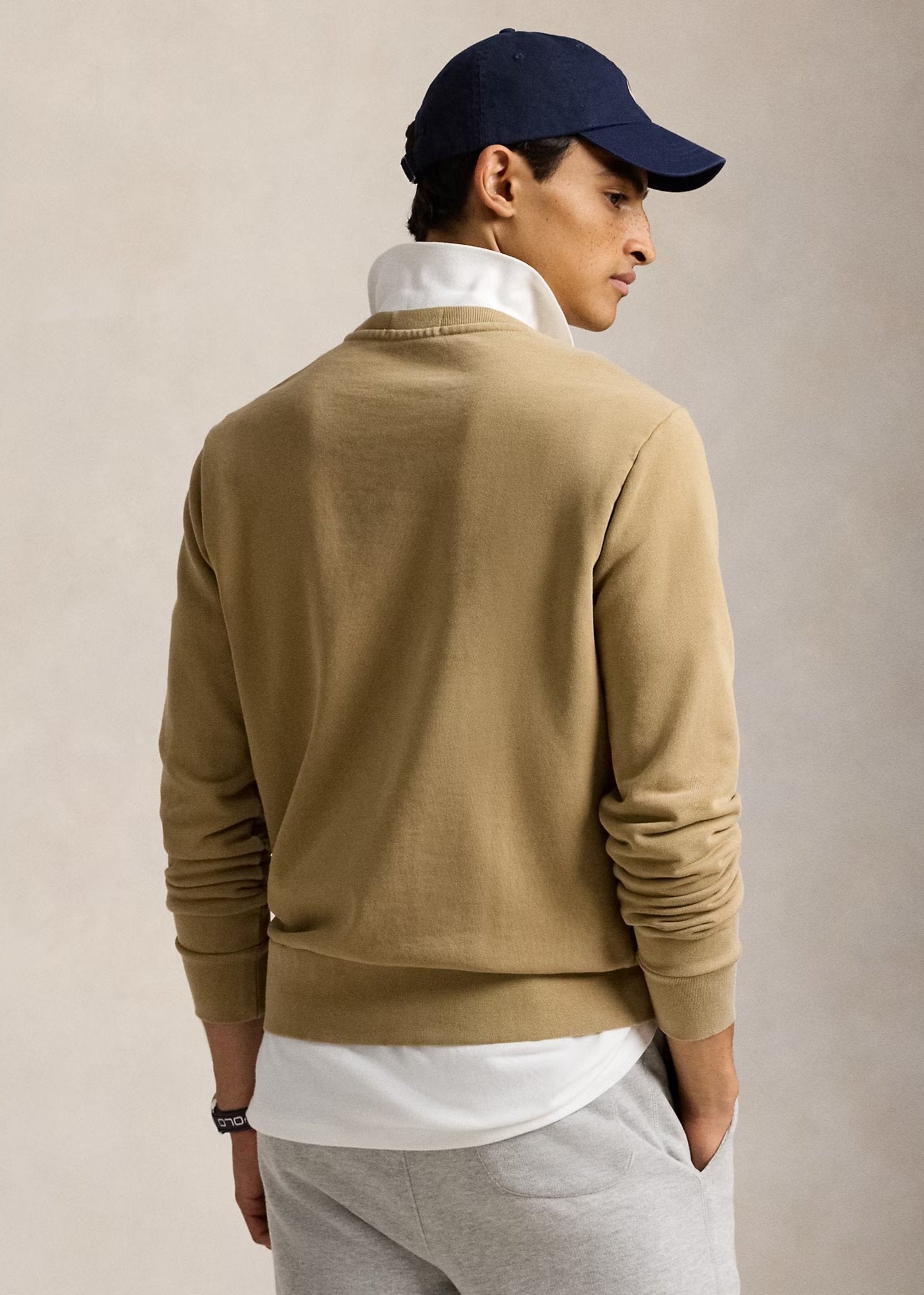 Sweat Ralph Lauren beige pour homme | Georgespaul 