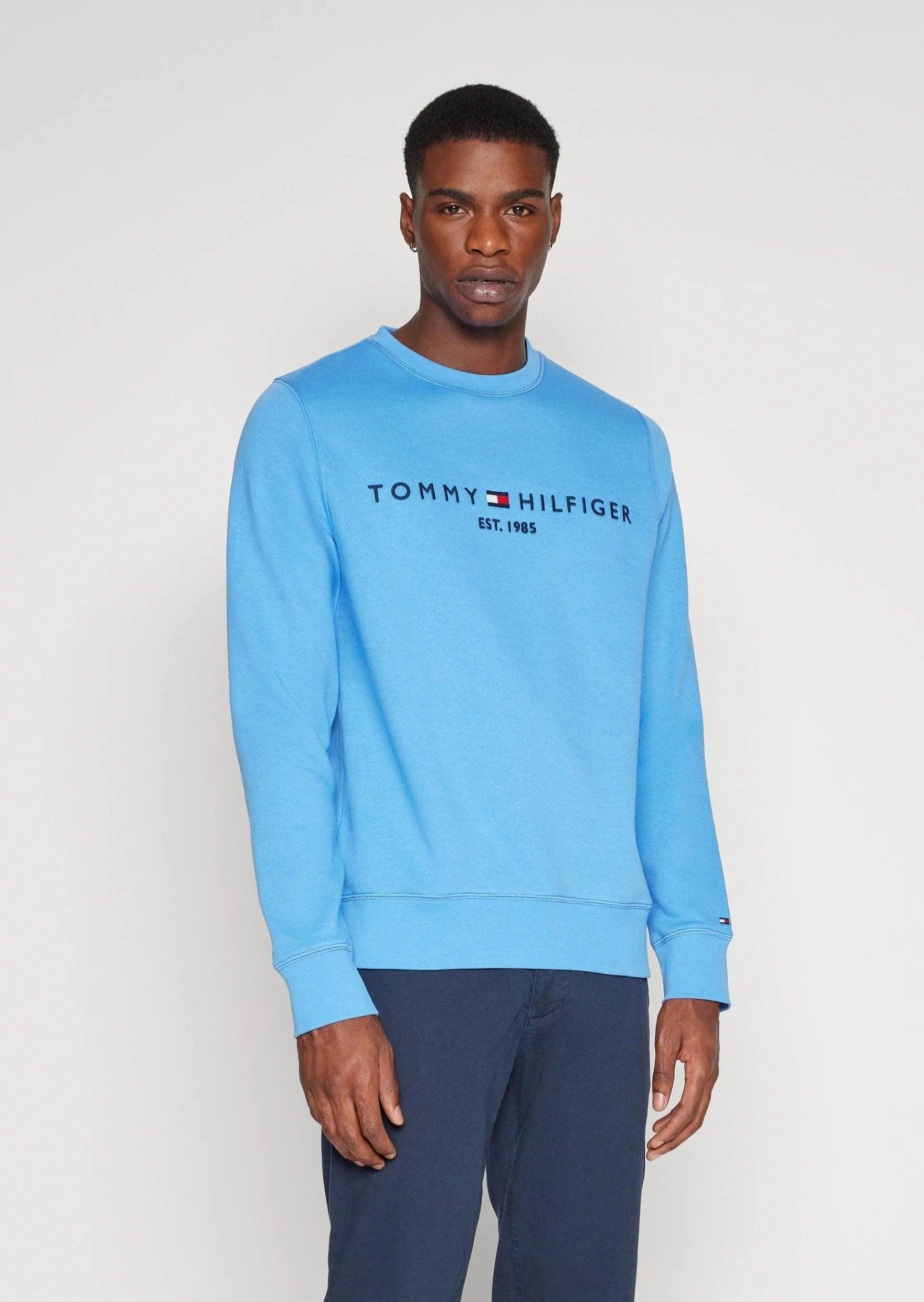 Sweat Tommy Hilfiger bleu en coton bio - Georgespaul