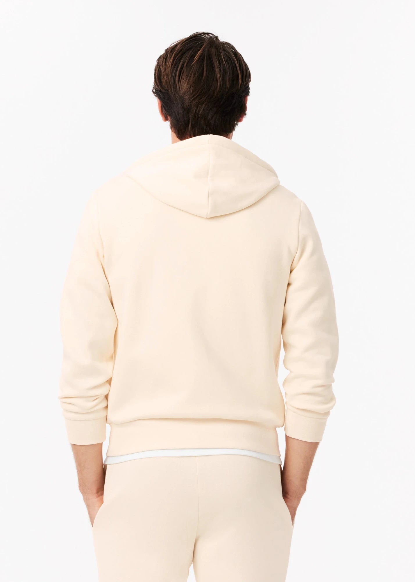 Sweat à capuche Lacoste beige pour homme | Georgespaul