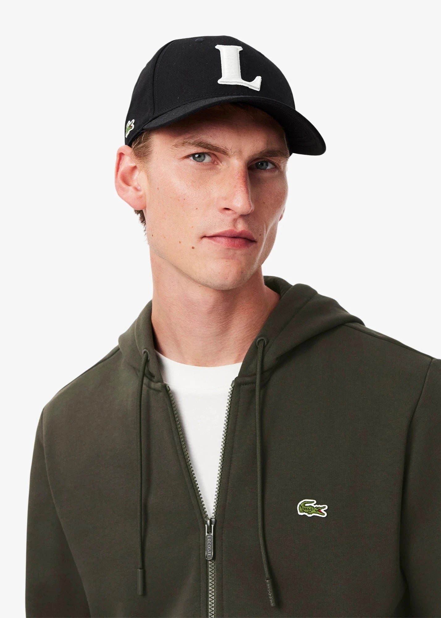 Sweat à capuche Lacoste kaki pour homme | Georgespaul