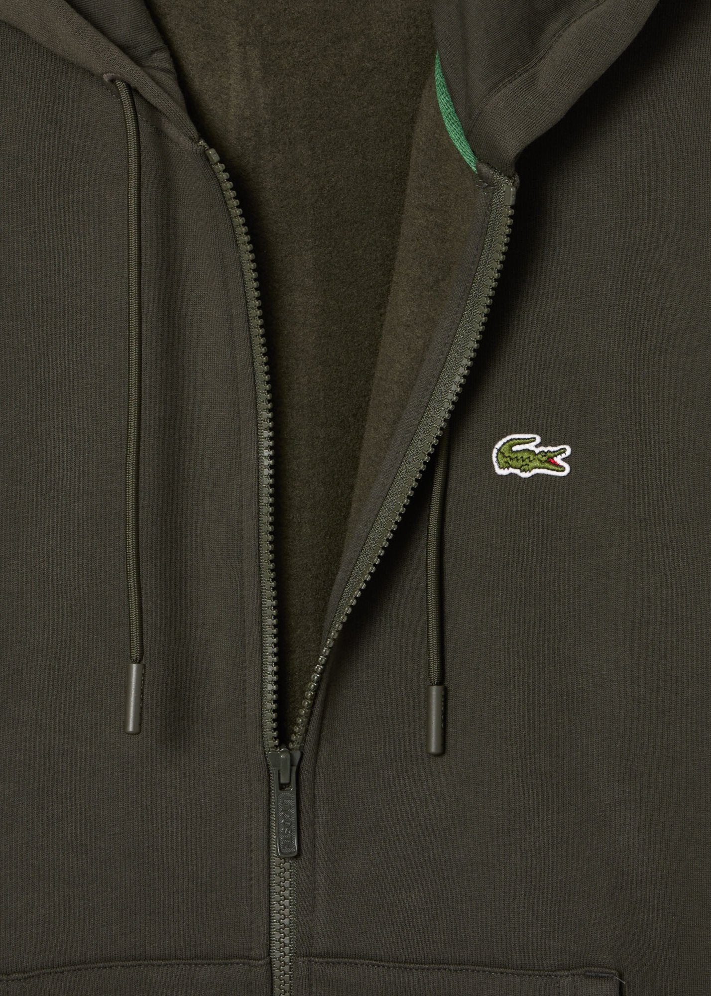 Sweat à capuche Lacoste kaki pour homme | Georgespaul