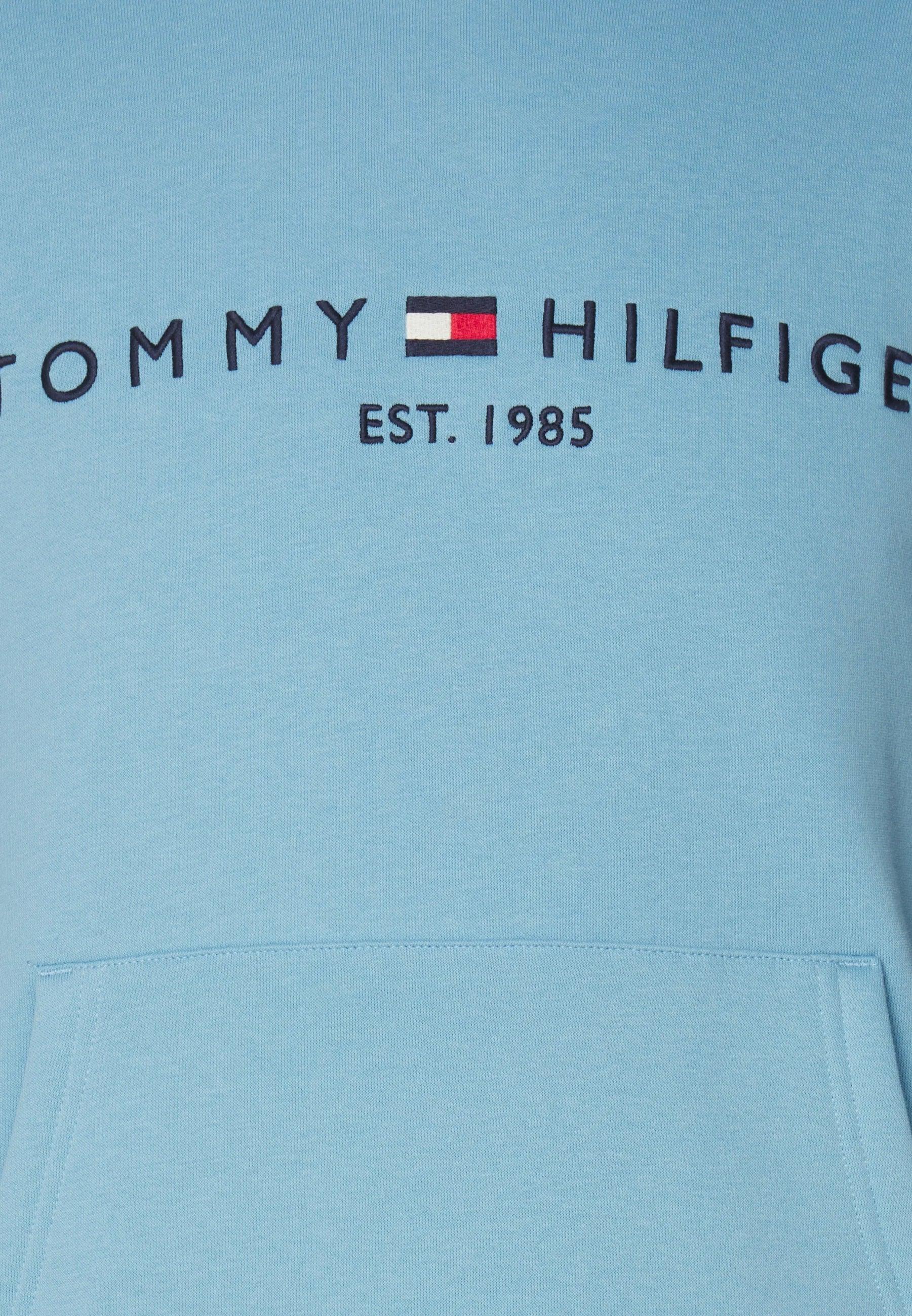 Sweat à capuche Tommy Hilfiger bleu en coton bio - Georgespaul