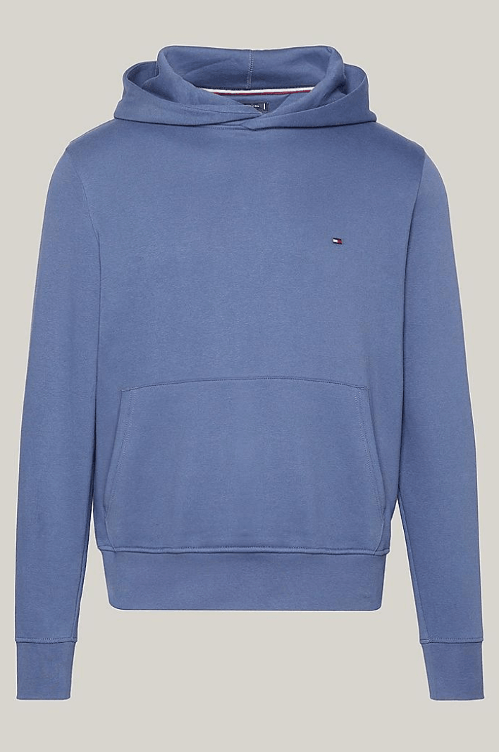 Sweat à capuche Tommy Hilfiger bleu en coton bio - Georgespaul