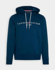 Sweat à capuche Tommy Hilfiger bleu foncé en coton bio - Georgespaul