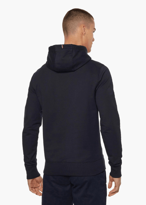 Sweat à capuche Tommy Hilfiger marine en coton bio stretch - Georgespaul