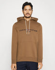 Sweat à capuche Tommy Hilfiger marron en coton bio - Georgespaul