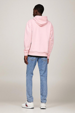 Laden Sie das Bild in den Galerie-Viewer, Sweat à capuche Tommy Jeans rose clair en coton bio
