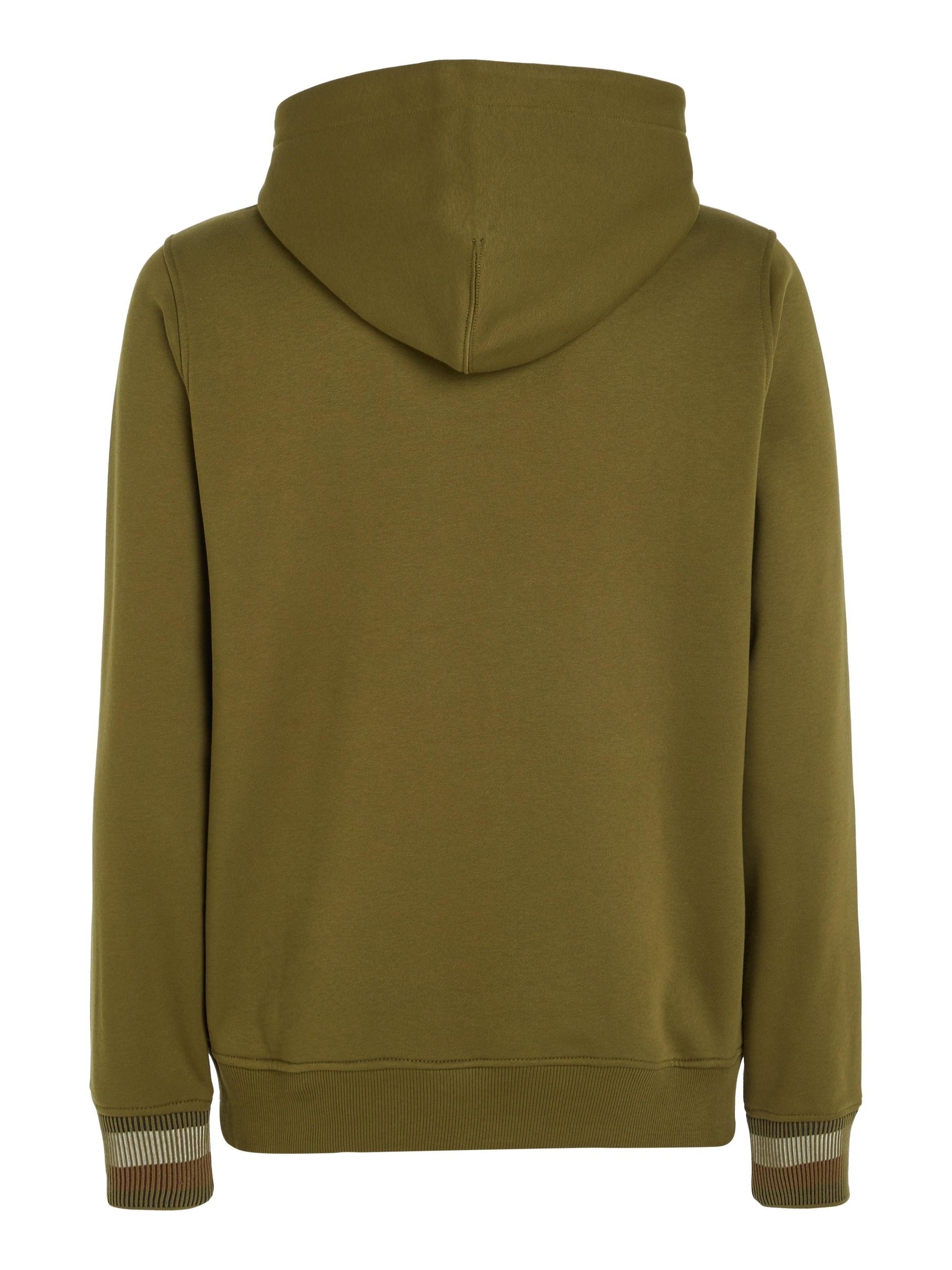 Sweat à capuche logo Tommy Hilfiger vert en coton bio - Georgespaul