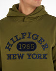 Sweat à capuche logo Tommy Hilfiger vert en coton bio - Georgespaul