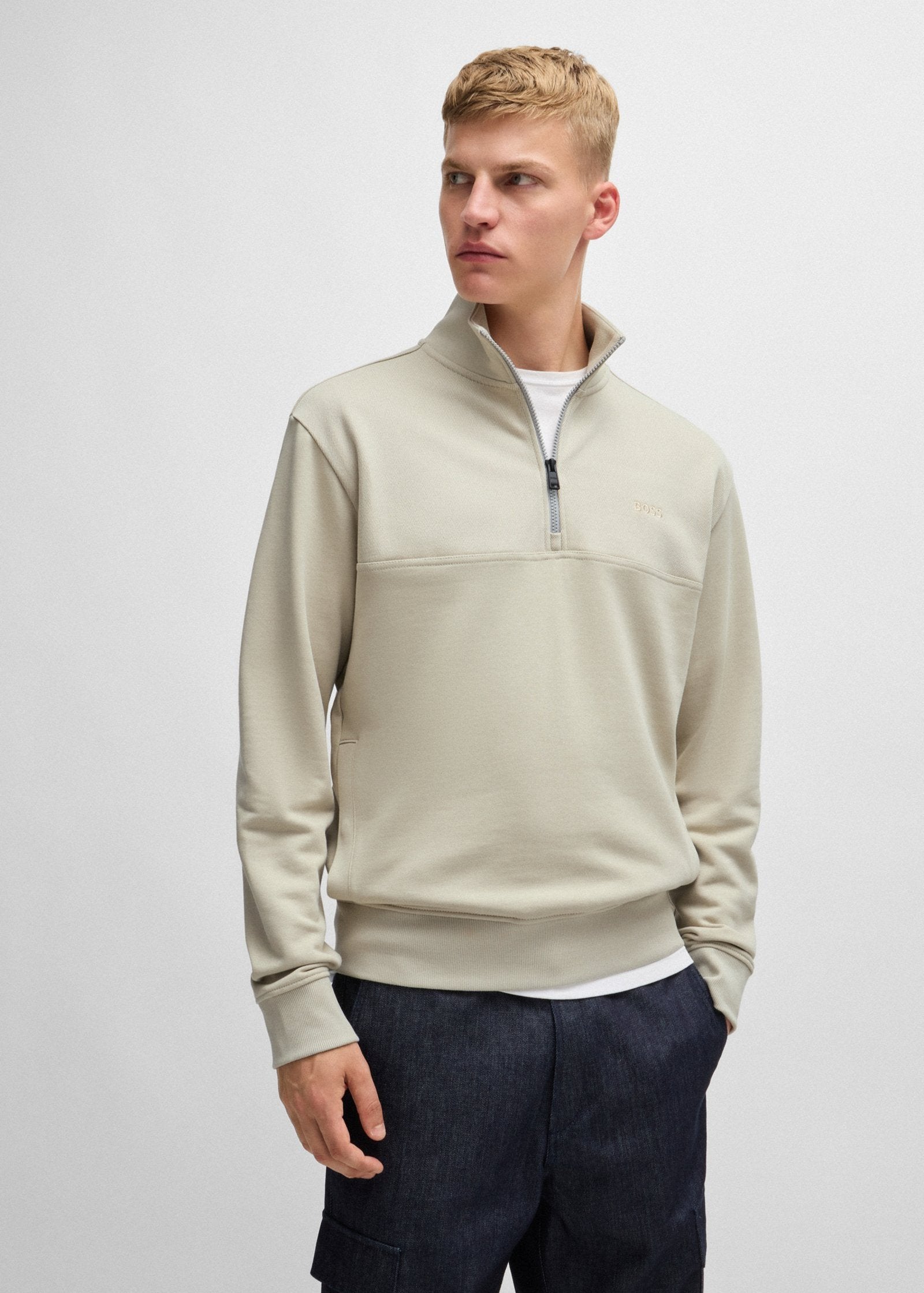 Sweat camionneur BOSS beige pour homme | Georgespaul