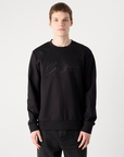 Sweat col rond BOSS noir pour homme | Georgespaul