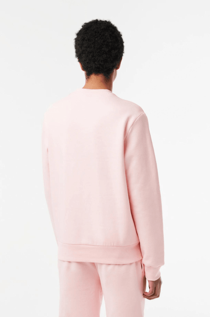 Sweat Lacoste rose en molleton de coton bio - Georgespaul