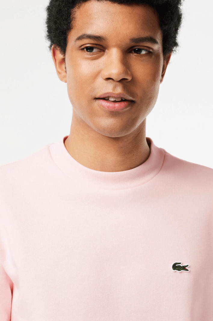 Sweat Lacoste rose en molleton de coton bio - Georgespaul