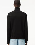 Pull Lacoste demi-zip noir pour homme | Georgespaul