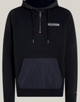 Sweat demi zip Tommy Hilfiger marine coton bio