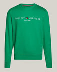 Sweat logo Tommy Hilfiger vert en coton bio - Georgespaul