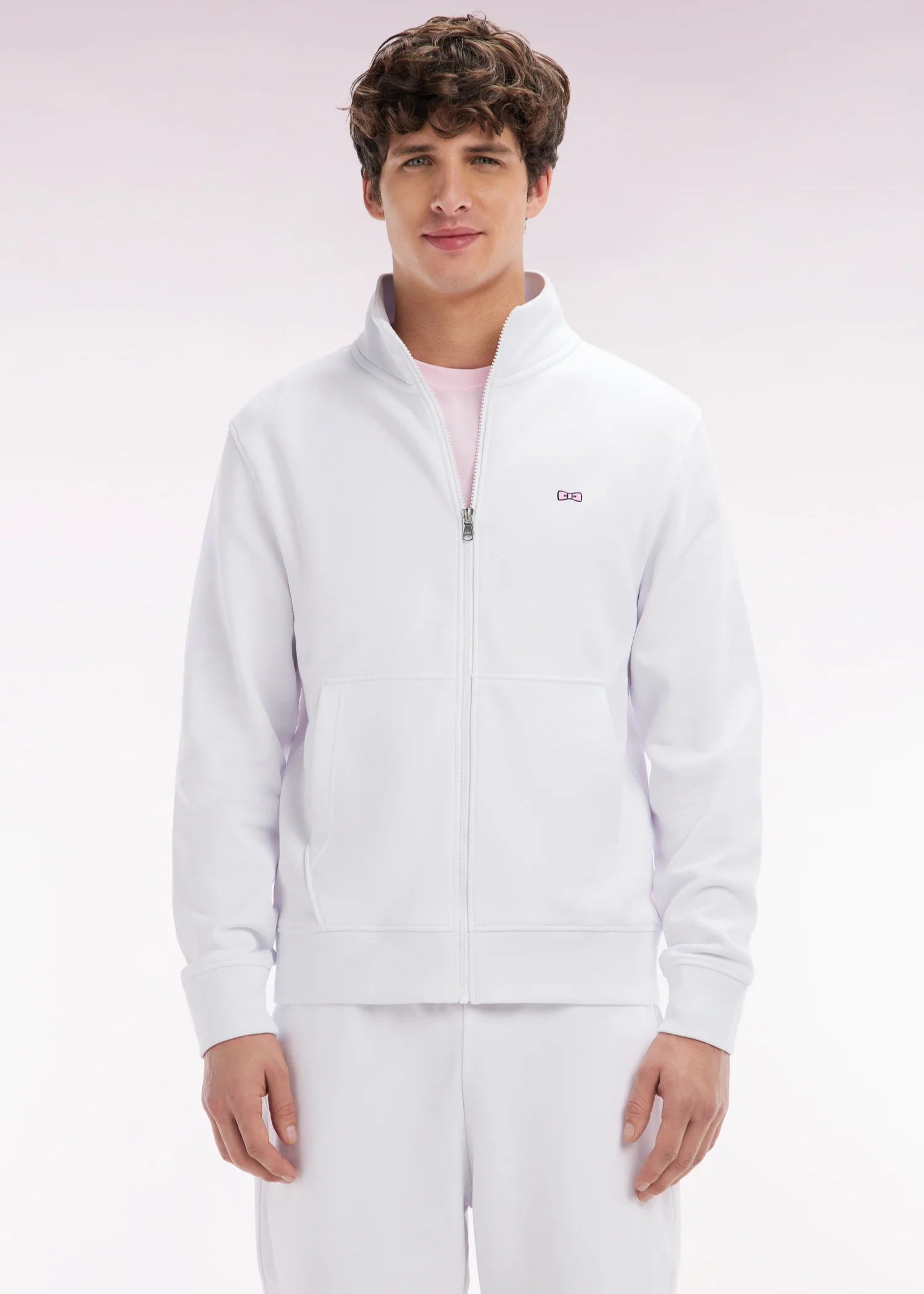 Sweat zippé Eden Park blanc pour homme | Georgespaul 