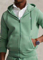 Charger l&#39;image dans la galerie, Sweat zippé Ralph Lauren vert en coton pour homme I Georgespaul
