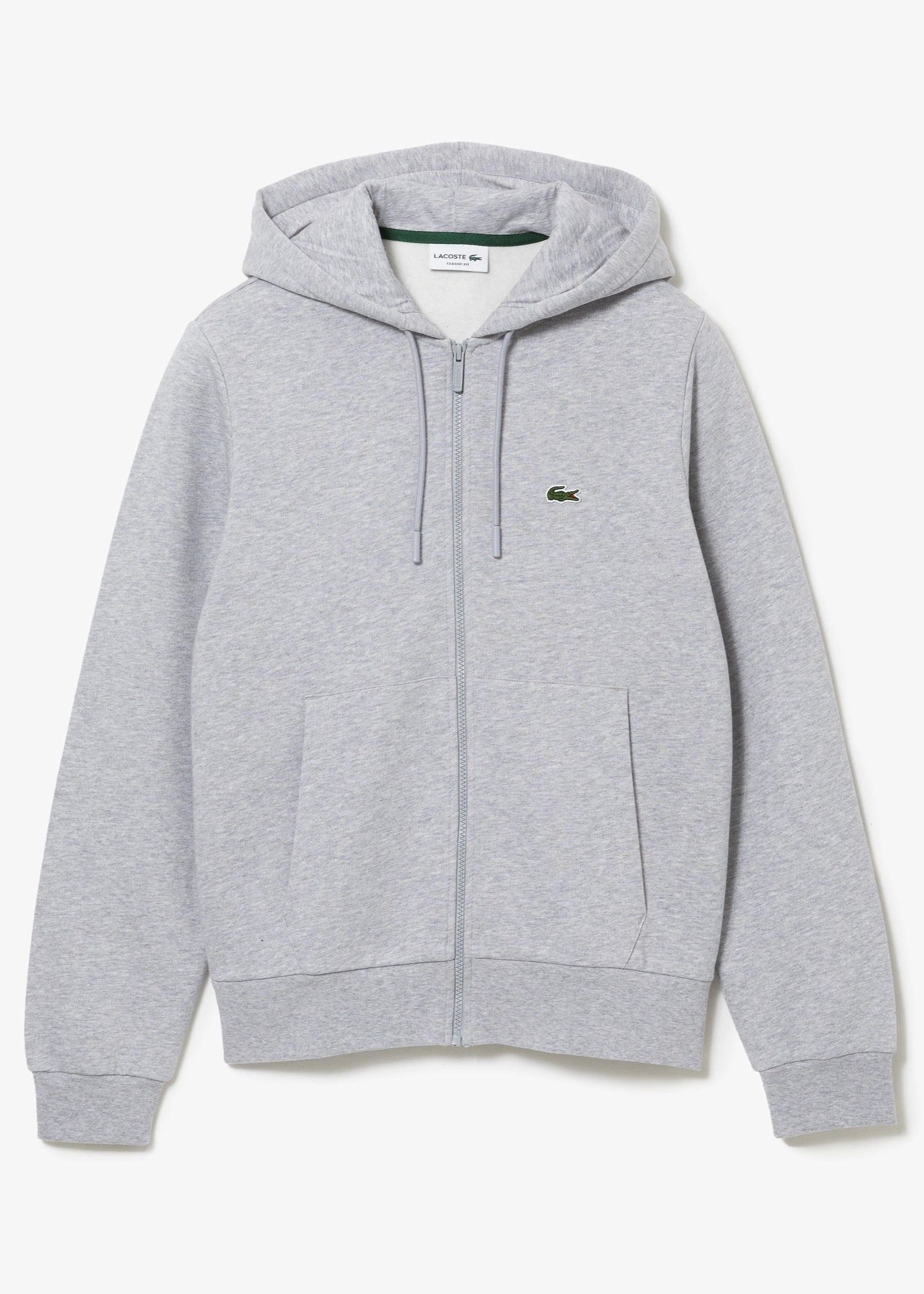 Sweat zippé à capuche homme Lacoste gris | Georgespaul