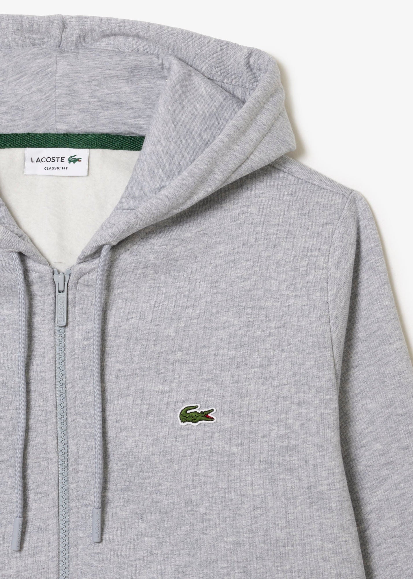 Sweat zippé à capuche homme Lacoste gris | Georgespaul