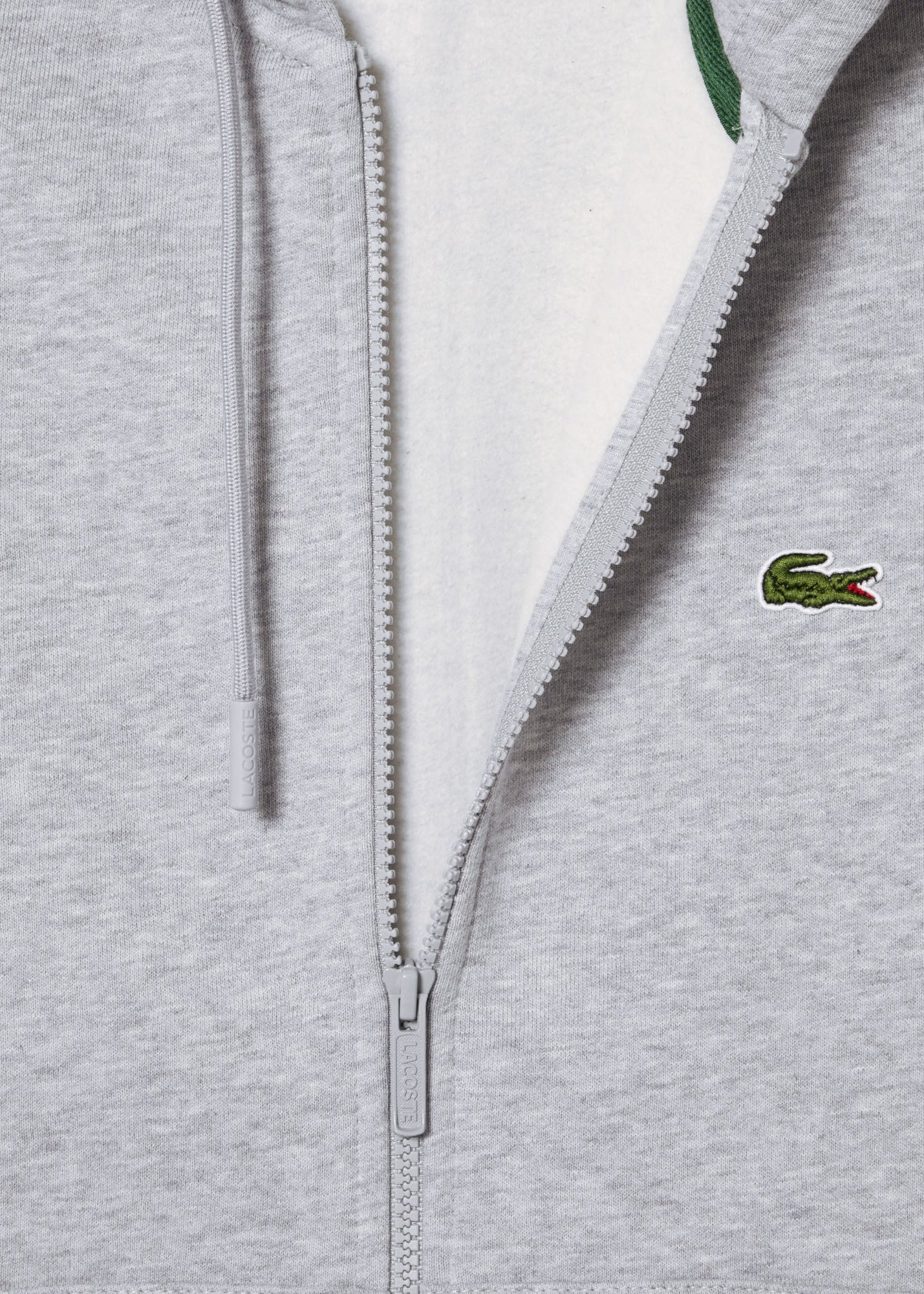 Sweat zippé à capuche homme Lacoste gris | Georgespaul