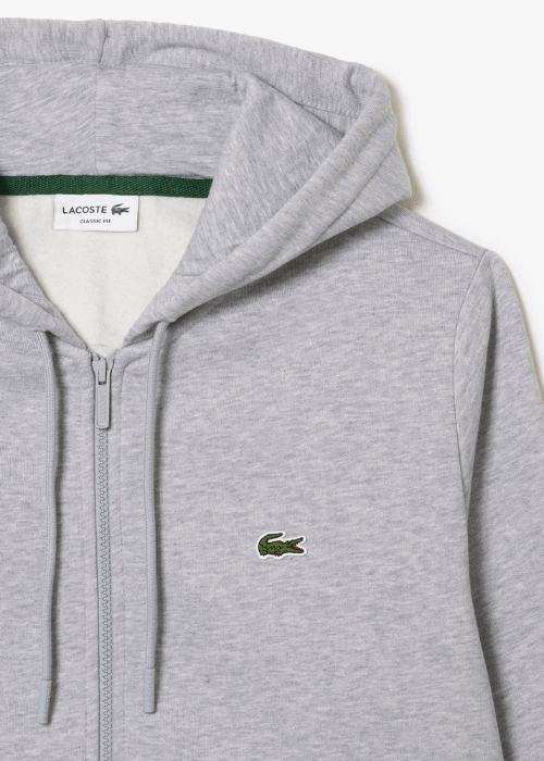 Sweat zippé à capuche Lacoste gris - Georgespaul