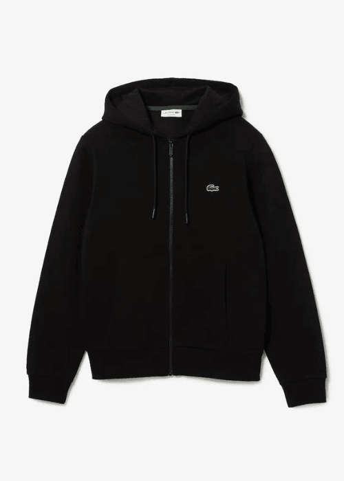 Sweat zippé à capuche Lacoste noir - Georgespaul