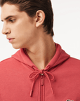 Sweat zippé à capuche Lacoste rouge - Georgespaul