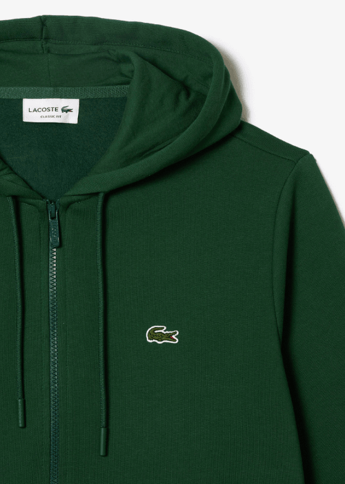 Sweat zippé à capuche Lacoste vert - Georgespaul