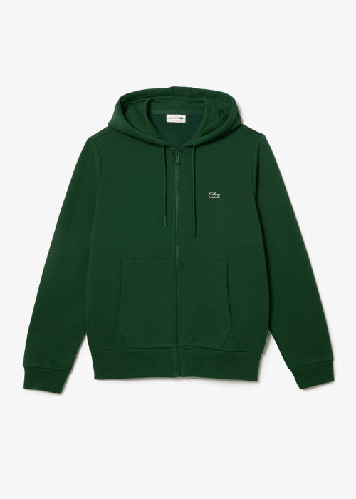 Sweat zippé à capuche Lacoste vert - Georgespaul