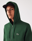 Sweat zippé à capuche Lacoste vert - Georgespaul