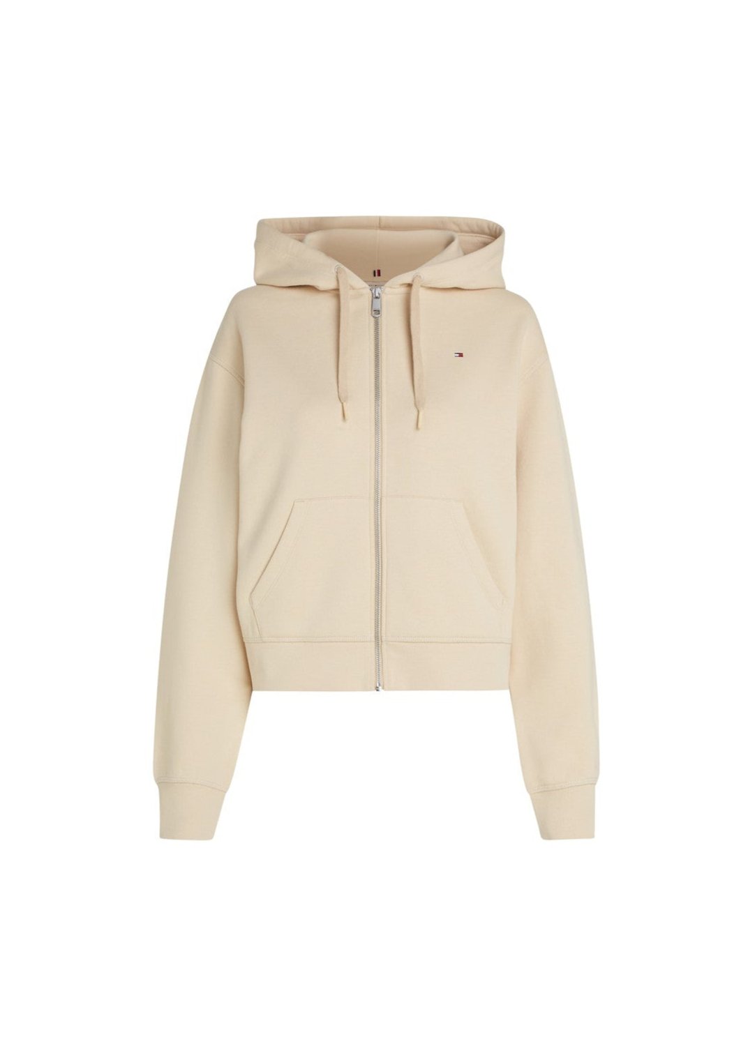 Sweat zippé à capuche Tommy Hilfiger beige pour femme | Georgespaul