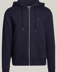 Sweat zippé à capuche Tommy Hilfiger marine coton bio - Georgespaul