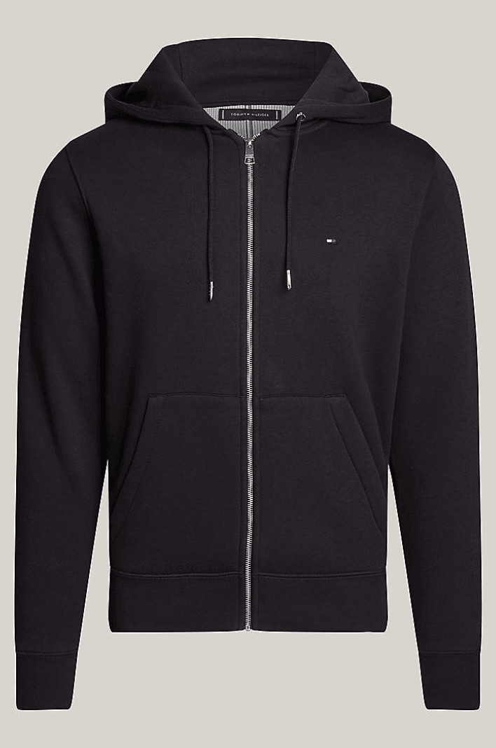 Sweat zippé à capuche Tommy Hilfiger noir - Georgespaul