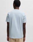 T-Shirt BOSS bleu en coton pour homme | Georgespaul