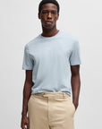 T-Shirt BOSS bleu en coton pour homme | Georgespaul